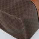 CELINE Macadam Canvas Tote Bag PVC Leather Brown Gold Auth 172223-14