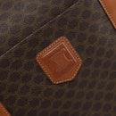CELINE Macadam Canvas Tote Bag PVC Leather Brown Gold Auth 172223-17