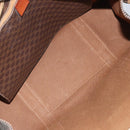 CELINE Macadam Canvas Tote Bag PVC Leather Brown Gold Auth 172223-11