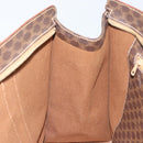 CELINE Macadam Canvas Tote Bag PVC Leather Brown Gold Auth 172223-20