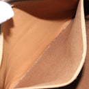 CELINE Macadam Canvas Tote Bag PVC Leather Brown Gold Auth 172223-22