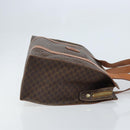CELINE Macadam Canvas Tote Bag PVC Leather Brown Gold Auth 172223-3