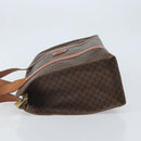 CELINE Macadam Canvas Tote Bag PVC Leather Brown Gold Auth 172223-4