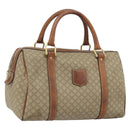 CELINE Macadam Canvas Hand Bag PVC Leather Beige Gold Auth 172224-1