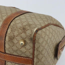 CELINE Macadam Canvas Hand Bag PVC Leather Beige Gold Auth 172224-9