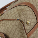CELINE Macadam Canvas Hand Bag PVC Leather Beige Gold Auth 172224-14