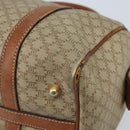 CELINE Macadam Canvas Hand Bag PVC Leather Beige Gold Auth 172224-15