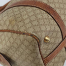 CELINE Macadam Canvas Hand Bag PVC Leather Beige Gold Auth 172224-16