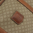 CELINE Macadam Canvas Hand Bag PVC Leather Beige Gold Auth 172224-17