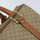 CELINE Macadam Canvas Hand Bag PVC Leather Beige Gold Auth 172224-18