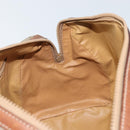 CELINE Macadam Canvas Hand Bag PVC Leather Beige Gold Auth 172224-20