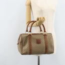 CELINE Macadam Canvas Hand Bag PVC Leather Beige Gold Auth 172224-23