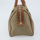 CELINE Macadam Canvas Hand Bag PVC Leather Beige Gold Auth 172224-3