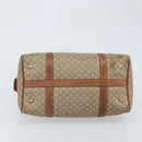 CELINE Macadam Canvas Hand Bag PVC Leather Beige Gold Auth 172224-5