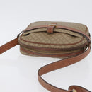 CELINE Macadam Canvas Shoulder Bag PVC Leather Beige Gold Auth 172225-6