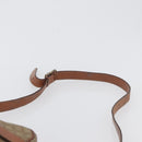 CELINE Macadam Canvas Shoulder Bag PVC Leather Beige Gold Auth 172225-8