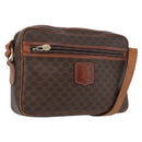 CELINE Macadam Canvas Shoulder Bag PVC Leather Brown Gold Auth 172226-1