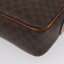 CELINE Macadam Canvas Shoulder Bag PVC Leather Brown Gold Auth 172226-15