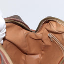 CELINE Macadam Canvas Shoulder Bag PVC Leather Brown Gold Auth 172226-20