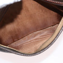 CELINE Macadam Canvas Shoulder Bag PVC Leather Brown Gold Auth 172226-23