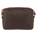 CELINE Macadam Canvas Shoulder Bag PVC Leather Brown Gold Auth 172226-2