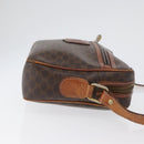 CELINE Macadam Canvas Shoulder Bag PVC Leather Brown Gold Auth 172226-3