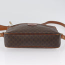 CELINE Macadam Canvas Shoulder Bag PVC Leather Brown Gold Auth 172226-5