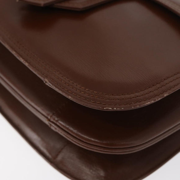 SAINT LAURENT Shoulder Bag Leather Brown Auth 172229