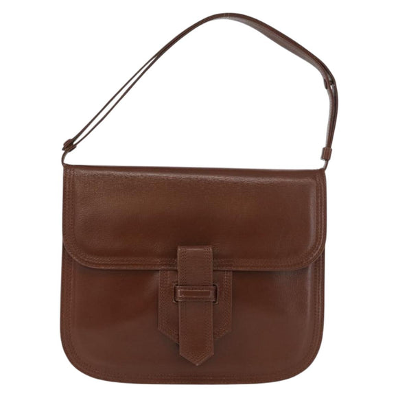 SAINT LAURENT Shoulder Bag Leather Brown Auth 172229