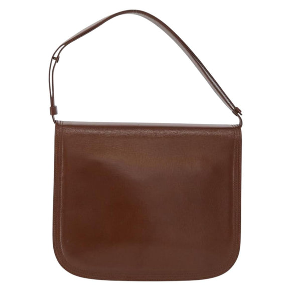 SAINT LAURENT Shoulder Bag Leather Brown Auth 172229