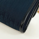 Christian Dior Chain Trotter Canvas Shoulder Bag Navy Gold Auth 172233V-13