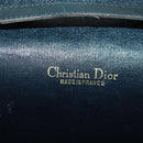 Christian Dior Chain Trotter Canvas Shoulder Bag Navy Gold Auth 172233V-16
