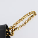 Chloe Chain Shoulder Bag Leather Black Gold Auth 172236-15