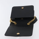 Chloe Chain Shoulder Bag Leather Black Gold Auth 172236-10