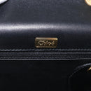 Chloe Chain Shoulder Bag Leather Black Gold Auth 172236-20