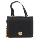 Chloe Chain Shoulder Bag Leather Black Gold Auth 172236-13