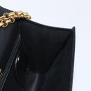 Chloe Chain Shoulder Bag Leather Black Gold Auth 172236-21
