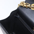 Chloe Chain Shoulder Bag Leather Black Gold Auth 172236-23