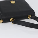 Chloe Chain Shoulder Bag Leather Black Gold Auth 172236-6