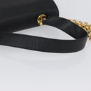 Chloe Chain Shoulder Bag Leather Black Gold Auth 172236-7