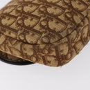 Christian Dior Trotter Canvas Schultertasche Braun Gold Auth 172238-12