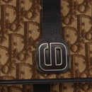 Christian Dior Trotter Canvas Schultertasche Braun Gold Auth 172238-14