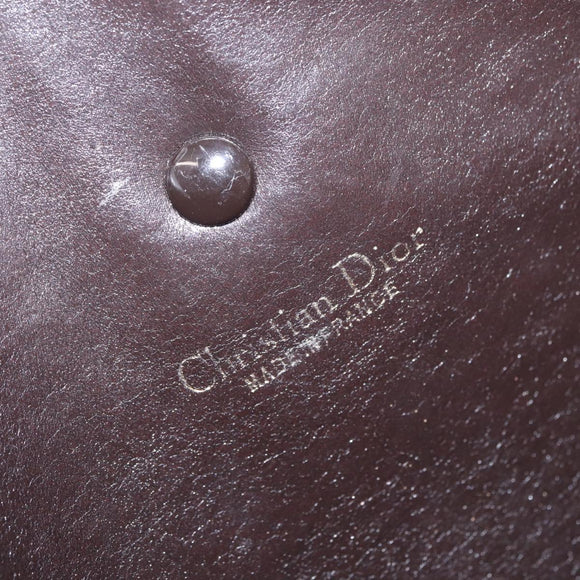 Christian Dior Trotter Canvas Schultertasche Braun Gold Auth 172238