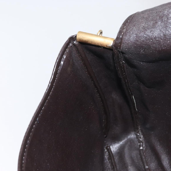 Christian Dior Trotter Canvas Schultertasche Braun Gold Auth 172238