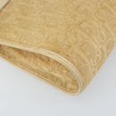 Christian Dior Trotter Canvas Schoudertas Beige Goud Auth 172239-11