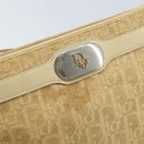 Christian Dior Trotter Canvas Schoudertas Beige Goud Auth 172239-14