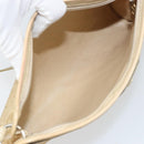 Christian Dior Trotter Canvas Schoudertas Beige Goud Auth 172239-17