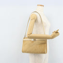 Christian Dior Trotter Canvas Schoudertas Beige Goud Auth 172239-20