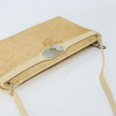 Christian Dior Trotter Canvas Schoudertas Beige Goud Auth 172239-6