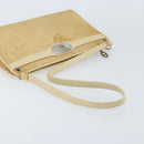 Christian Dior Trotter Canvas Schoudertas Beige Goud Auth 172239-7